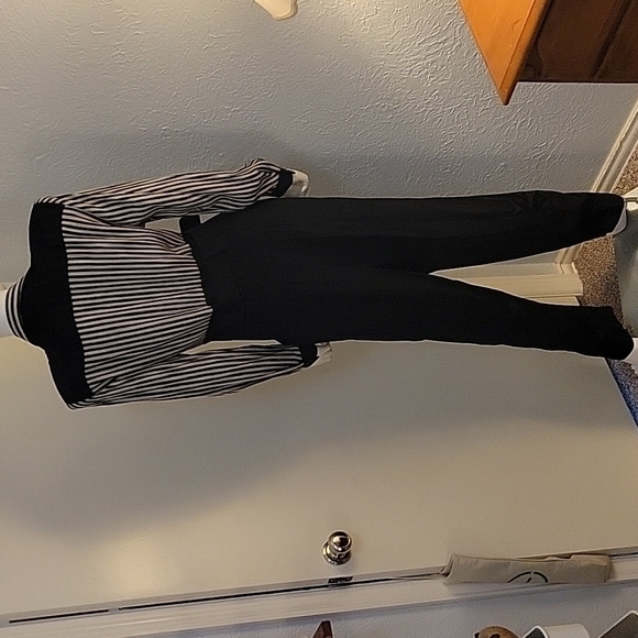 VTG MENU 1980s Striped Belted High Waist Landgirl Power Jumpsuit - Picture 10 of 16